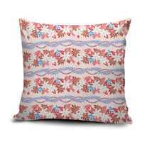 Monstera Tiare Plumeria Lei Pattern Pillow Cover Red Version LT01 Red - Polynesian Pride