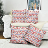 Monstera Tiare Plumeria Lei Pattern Pillow Cover Red Version LT01 - Polynesian Pride
