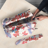 Monstera Tiare Plumeria Lei Pattern Umbrella Red Version LT01 - Polynesian Pride