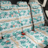 Monstera Tiare Plumeria Lei Pattern Back Car Seat Cover Teal Version LT01 - Polynesian Pride