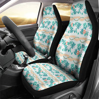 Monstera Tiare Plumeria Lei Pattern Car Seat Cover Teal Version LT01 - Polynesian Pride