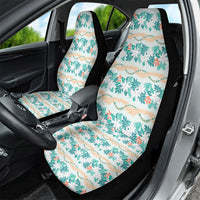 Monstera Tiare Plumeria Lei Pattern Car Seat Cover Teal Version LT01 - Polynesian Pride