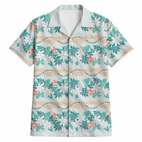 Monstera Tiare Plumeria Lei Pattern Hawaiian Shirt Teal Version LT01 Teal - Polynesian Pride
