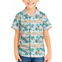 Monstera Tiare Plumeria Lei Pattern Hawaiian Shirt Teal Version LT01 - Polynesian Pride