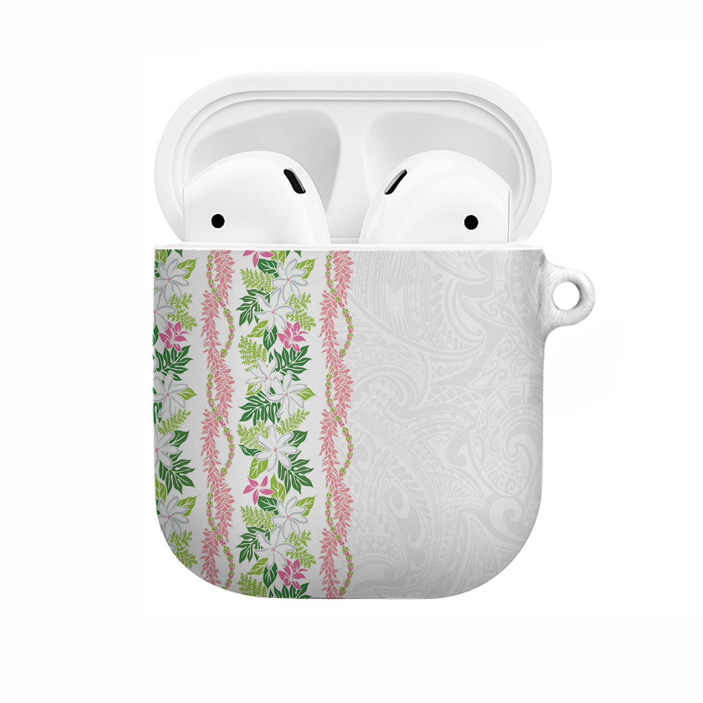 Monstera Tiare Plumeria AirPods Case Green Polynesian Pattern LT01 Green - Polynesian Pride