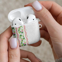 Monstera Tiare Plumeria AirPods Case Green Polynesian Pattern LT01 - Polynesian Pride