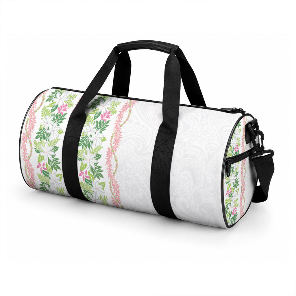 Monstera Tiare Plumeria Duffle Bag Green Polynesian Pattern LT01 - Polynesian Pride