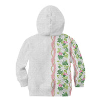 Monstera Tiare Plumeria Kid Hoodie Green Polynesian Pattern LT01 - Polynesian Pride