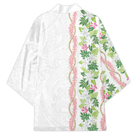 Monstera Tiare Plumeria Kimono Green Polynesian Pattern LT01 - Polynesian Pride