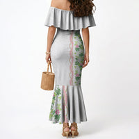 Monstera Tiare Plumeria Mermaid Dress Green Polynesian Pattern LT01 - Polynesian Pride