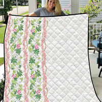 Monstera Tiare Plumeria Quilt Green Polynesian Pattern LT01 Green - Polynesian Pride