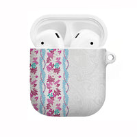 Monstera Tiare Plumeria AirPods Case Pink Polynesian Pattern LT01 Pink - Polynesian Pride