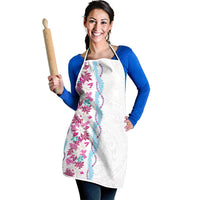 Monstera Tiare Plumeria Apron Pink Polynesian Pattern LT01 - Polynesian Pride