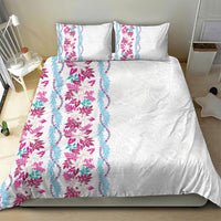 Monstera Tiare Plumeria Bedding Set Pink Polynesian Pattern LT01 - Polynesian Pride