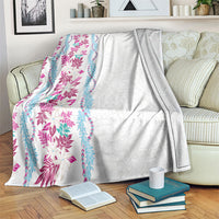 Monstera Tiare Plumeria Blanket Pink Polynesian Pattern LT01 Pink - Polynesian Pride