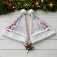 Monstera Tiare Plumeria Christmas Santa Hat Pink Polynesian Pattern LT01 - Polynesian Pride
