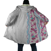 Monstera Tiare Plumeria Cloak Pink Polynesian Pattern LT01 - Polynesian Pride