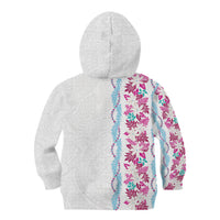 Monstera Tiare Plumeria Kid Hoodie Pink Polynesian Pattern LT01 - Polynesian Pride