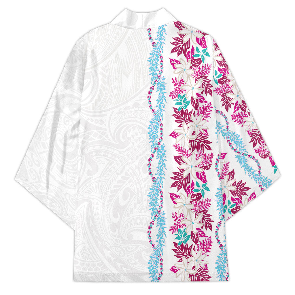 Monstera Tiare Plumeria Kimono Pink Polynesian Pattern LT01 - Polynesian Pride