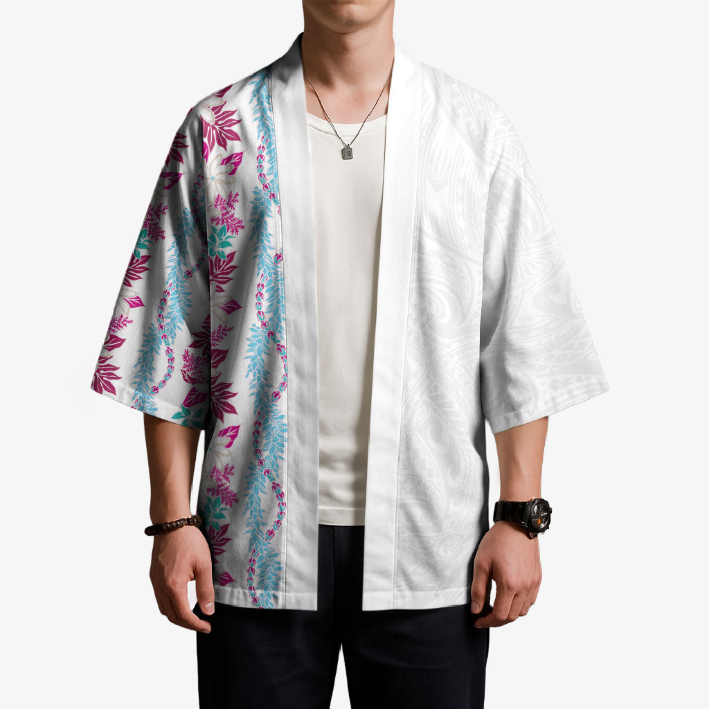 Monstera Tiare Plumeria Kimono Pink Polynesian Pattern LT01 - Polynesian Pride