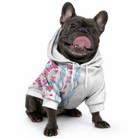 Monstera Tiare Plumeria Pet Hoodie Pink Polynesian Pattern LT01 - Polynesian Pride
