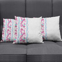 Monstera Tiare Plumeria Pillow Cover Pink Polynesian Pattern LT01 - Polynesian Pride