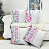 Monstera Tiare Plumeria Pillow Cover Pink Polynesian Pattern LT01 - Polynesian Pride