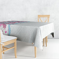 Monstera Tiare Plumeria Tablecloth Pink Polynesian Pattern LT01 - Polynesian Pride