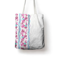 Monstera Tiare Plumeria Tote Bag Pink Polynesian Pattern LT01 - Polynesian Pride