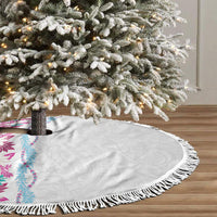 Monstera Tiare Plumeria Tree Skirt Pink Polynesian Pattern