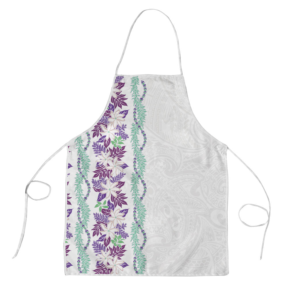 Monstera Tiare Plumeria Apron Purple Polynesian Pattern LT01 Purple - Polynesian Pride