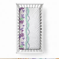 Monstera Tiare Plumeria Baby Bed Cover Purple Polynesian Pattern LT01 28 × 52 in Purple - Polynesian Pride