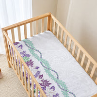 Monstera Tiare Plumeria Baby Bed Cover Purple Polynesian Pattern LT01 - Polynesian Pride