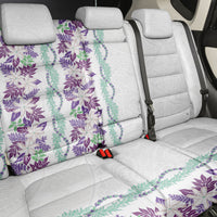 Monstera Tiare Plumeria Back Car Seat Cover Purple Polynesian Pattern LT01 - Polynesian Pride