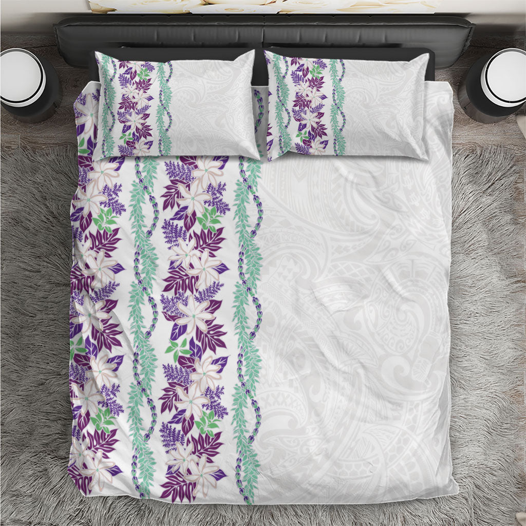Monstera Tiare Plumeria Bedding Set Purple Polynesian Pattern LT01 Purple - Polynesian Pride