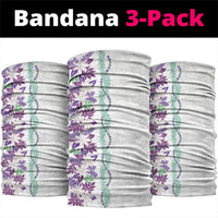 Monstera Tiare Plumeria Neck Gaiter Purple Polynesian Pattern LT01 package One Size: 25*50cm Purple - Polynesian Pride