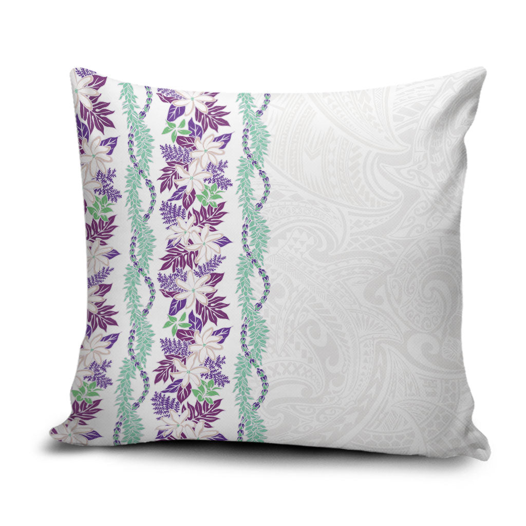 Monstera Tiare Plumeria Pillow Cover Purple Polynesian Pattern LT01 Purple - Polynesian Pride