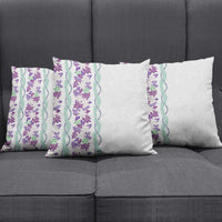 Monstera Tiare Plumeria Pillow Cover Purple Polynesian Pattern LT01 - Polynesian Pride