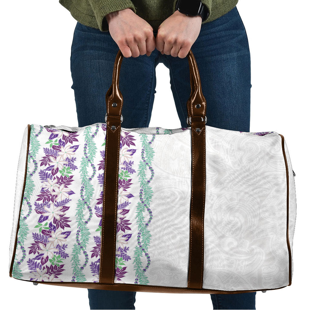 Monstera Tiare Plumeria Travel Bag Purple Polynesian Pattern LT01 Purple - Polynesian Pride