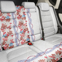 Monstera Tiare Plumeria Back Car Seat Cover Red Polynesian Pattern LT01 - Polynesian Pride
