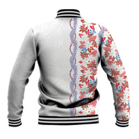 Monstera Tiare Plumeria Baseball Jacket Red Polynesian Pattern LT01 - Polynesian Pride