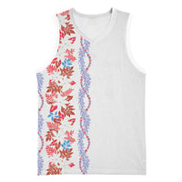 Monstera Tiare Plumeria Basketball Jersey Red Polynesian Pattern LT01 Unisex Red - Polynesian Pride