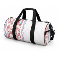 Monstera Tiare Plumeria Duffle Bag Red Polynesian Pattern LT01 - Polynesian Pride