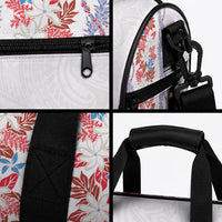 Monstera Tiare Plumeria Duffle Bag Red Polynesian Pattern LT01 - Polynesian Pride