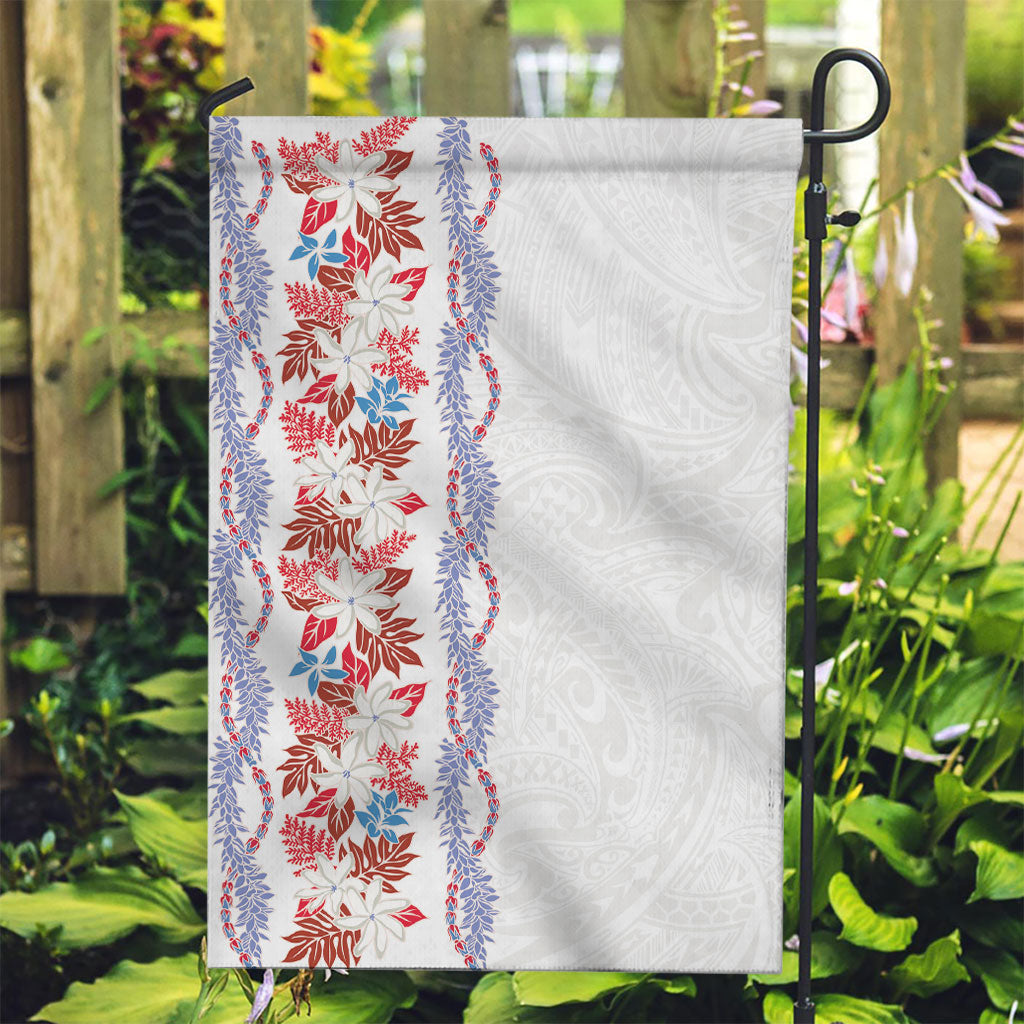 Monstera Tiare Plumeria Garden Flag Red Polynesian Pattern LT01 Garden Flag Red - Polynesian Pride