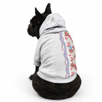 Monstera Tiare Plumeria Pet Hoodie Red Polynesian Pattern LT01 - Polynesian Pride