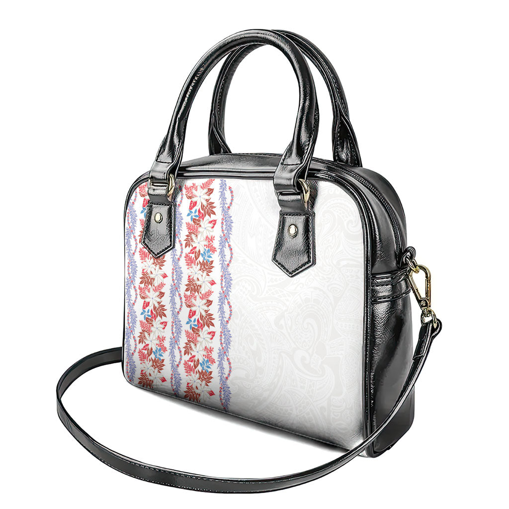 Monstera Tiare Plumeria Shoulder Handbag Red Polynesian Pattern LT01 - Polynesian Pride
