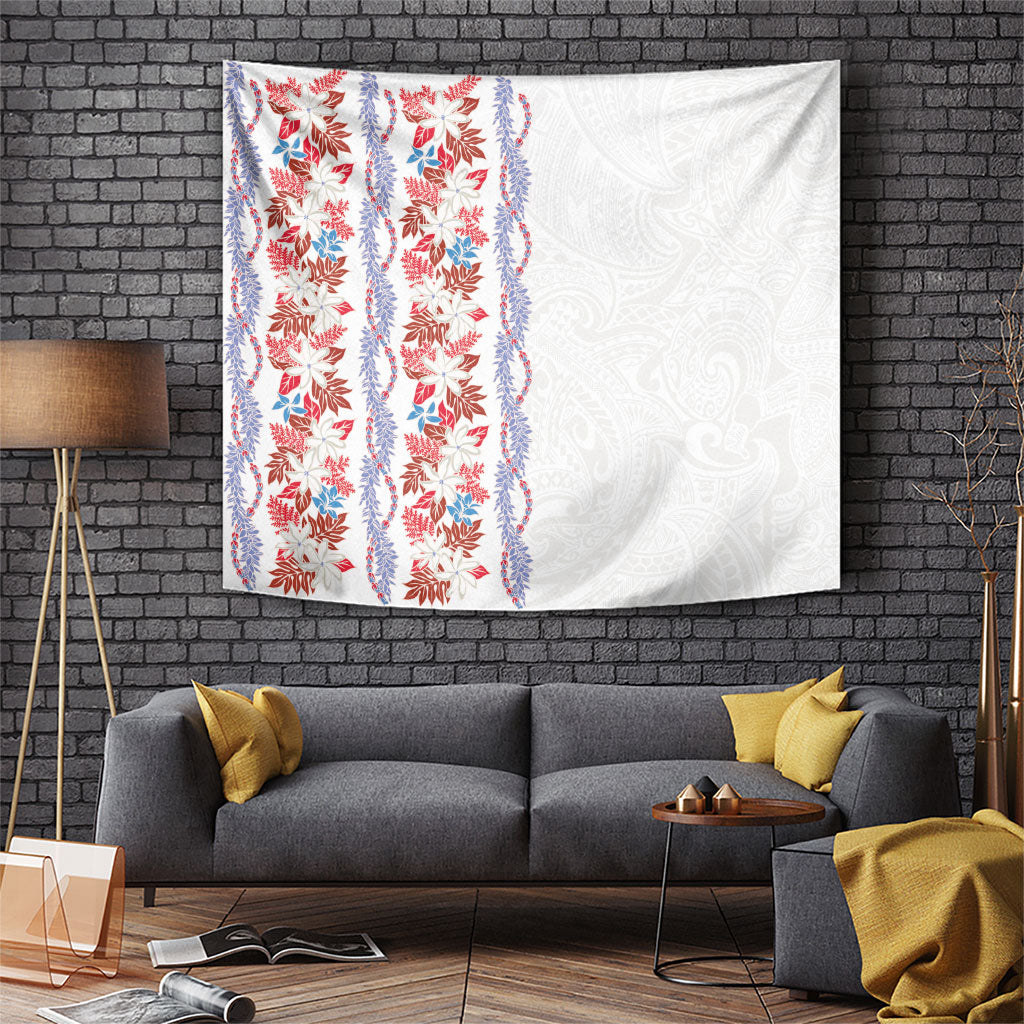 Monstera Tiare Plumeria Tapestry Red Polynesian Pattern LT01 Red - Polynesian Pride