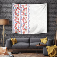 Monstera Tiare Plumeria Tapestry Red Polynesian Pattern LT01 Red - Polynesian Pride