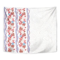 Monstera Tiare Plumeria Tapestry Red Polynesian Pattern LT01 - Polynesian Pride
